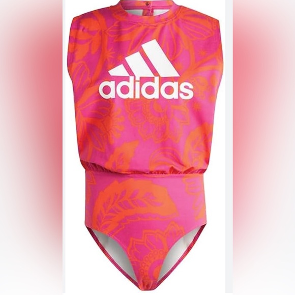 Adidas Farm Rio Bodysuit Sz M New adidas Sports Top NEW Leotard Farm Rio - Picture 3 of 11